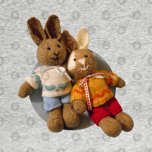 Two Knitted Bunny Buddies by SolarCross